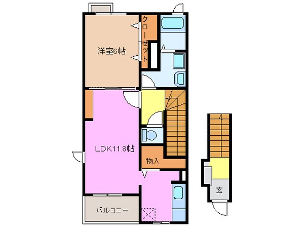 プラシード２２３　Ⅰの物件間取画像